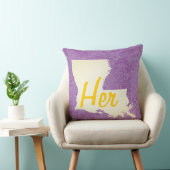 Haar of Him Louisiana State Floral Kussen (Stoel)