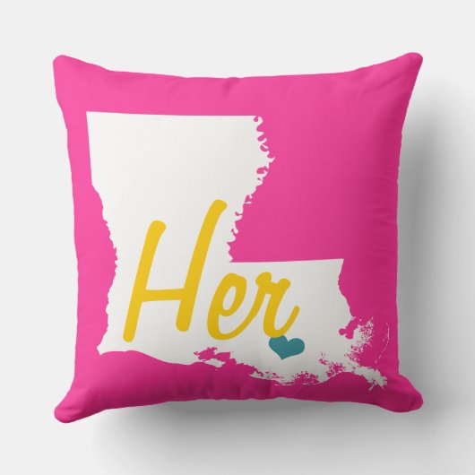 Haar of Zijne Louisiana State Floral Kussen (Achterkant)