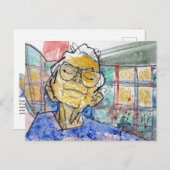 Haar ogen laten rusten Crayon Weerstand Larry Lere Briefkaart (Voorkant / Achterkant)