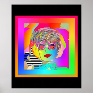 Haar ogen zijn op de koffie gericht poster