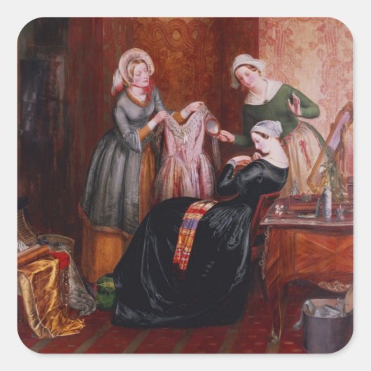 Haar onkruid weggooien vierkante sticker (Voorkant)