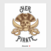 Haar Pirate Crossbones Skull & Sword Sticker (Vel)