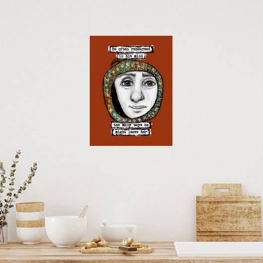 Haar Poster Wall Art achterlaten (Keuken)