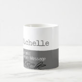 haar professionele halfgrijze halfwitte koffiemok (Center)