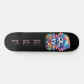 *~* Haar Regenboog Troll AP89 Neon Initiaal Skateboard (Horizontaal)