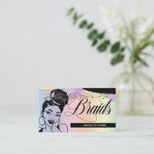 Haar Salon, Braid Stylist, Braiding, pasta Visitekaartje (Staand voorkant)