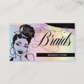 Haar Salon, Braid Stylist, Braiding, pasta Visitekaartje (Voorkant)