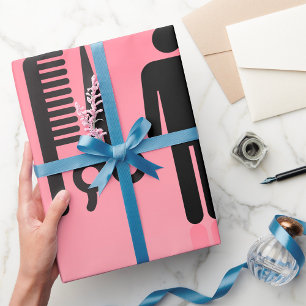 Haar Salon Icon Wrapping Paper Cadeaupapier