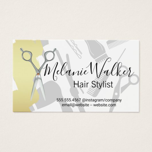 Haar Salon Tools Visitekaartje (Voorkant)