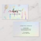 Haar script op pastel patroon visitekaartje (Voorkant / Achterkant)