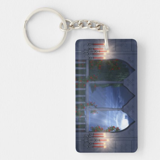 Haar Silver Mantle Acrylic Sleutelhanger (Voorkant)