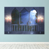 Haar Silver Mantle Canvas Afdruk (Insitu (Houten vloer))