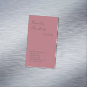 Haar stijlvolle professionele effen roos gouden kl magnetisch visitekaartje (Voorbeeld)