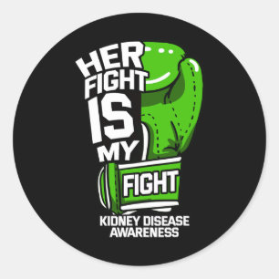 Haar strijd is mijn gevecht tegen nierziekte Dialy Ronde Sticker