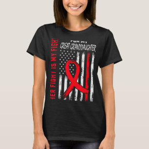 Haar strijd is mijn strijd achterkleindochter hart t-shirt