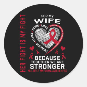 Haar Strijd Is Mijn Strijd Echtgenote Multiple Mye Ronde Sticker