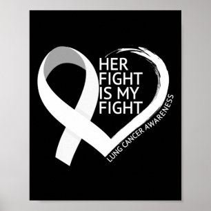 Haar strijd is mijn strijd longkankerbewustzijnsma poster