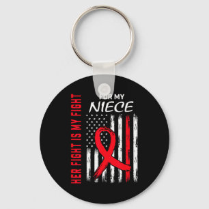 Haar strijd is mijn strijd Niece Hartziekte Bewust Sleutelhanger