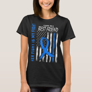 Haar strijd is mijn strijd tegen diabetes bewustzi t-shirt