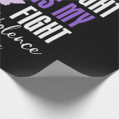 Haar strijd is mijn strijd tegen huiselijk geweld. cadeaupapier (Hoek)