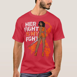 Haar strijd is mijn strijd tegen leukemie Melanin T-shirt