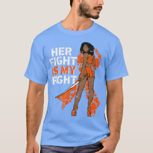 Haar strijd is mijn strijd tegen leukemie Melanin T-shirt