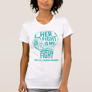 Haar strijd is mijn strijd tegen niercelcarcinoom t-shirt