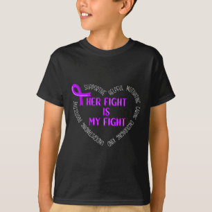 Haar strijd is mijn strijd tegen pancreaskanker t-shirt