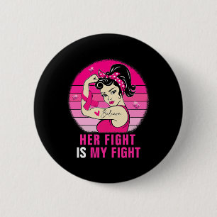 Haar strijd is mijn strijd tegen Rosie Riveter Bre Ronde Button 5,7 Cm