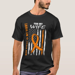Haar strijd is mijn strijd vrouw multiple sclerose t-shirt