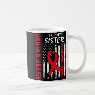 Haar strijd is mijn strijd Zuster Hartziekte Bewus Koffiemok