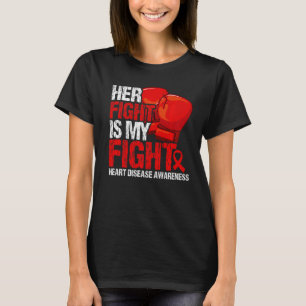 Haar strijd is mijn waakzaamheid voor hartziekten t-shirt