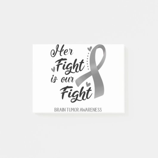 Haar strijd is onze 'Fight Brain Tumor Awareness' Post-it® Notes (Voorkant)