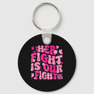 Haar strijd is onze 'Fight Pink Ribbon Breast Canc Sleutelhanger