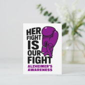 Haar Strijd Is Onze Strijd - Alzheimer Bewustzijn Briefkaart (Staand voorkant)