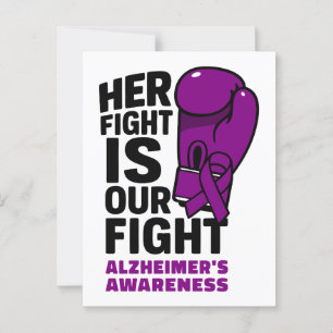 Haar Strijd Is Onze Strijd - Alzheimer Bewustzijn Briefkaart