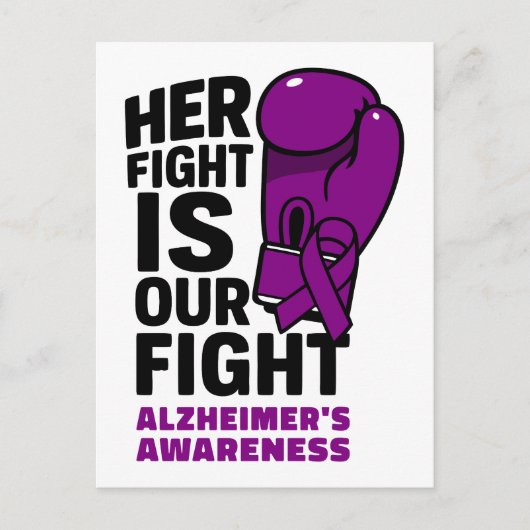 Haar Strijd Is Onze Strijd - Alzheimer Bewustzijn Briefkaart (Voorkant)