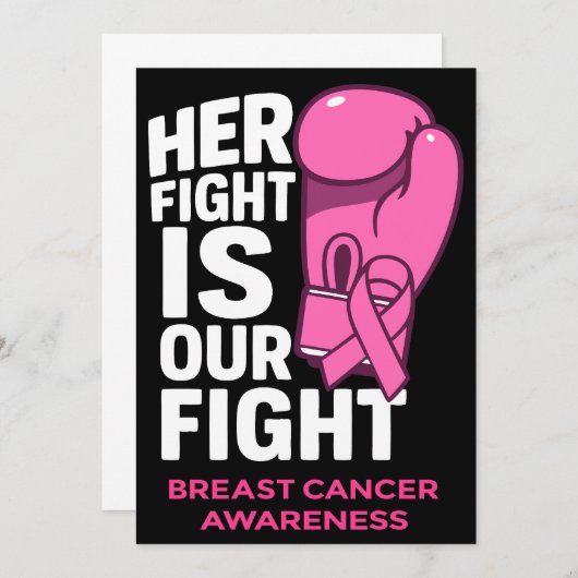 Haar strijd is onze strijd - Bewustzijn van borstk Kaart (Voorkant / Achterkant)