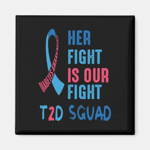 Haar strijd is onze strijd Diabetes Awareness Day Magneet