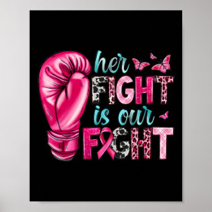 Haar strijd is onze strijd tegen bokshandschoenen  poster