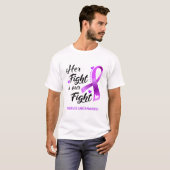 Haar strijd is onze strijd tegen pancreaskanker t-shirt (Voorkant volledig)