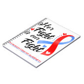 Haar strijd is onze strijd tegen pulmonale fibrose notitieboek (Linkerzijde)