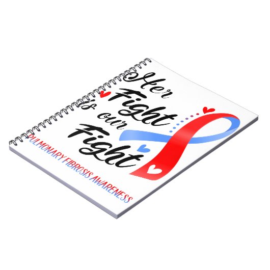 Haar strijd is onze strijd tegen pulmonale fibrose notitieboek (Linkerzijde)