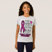 Haar strijd tegen borstkanker t-shirt (Voorkant volledig)