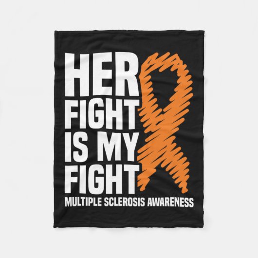 Haar strijd tegen MS Multiple Sclerose Awareness Fleece Deken (Voorkant)
