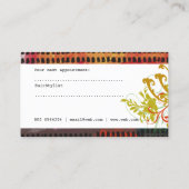 Haar Stylist Artistic Pattern Salon Brusstrokes Afsprakenkaartje (Achterkant)