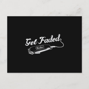 Haar Stylist Barber Get Faded Kapper Gift Briefkaart