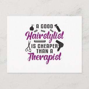 Haar Stylist Barber Schaar Therapie Gift Idee Briefkaart