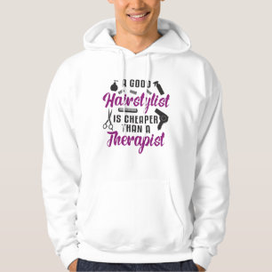 Haar Stylist Barber Schaar Therapie Gift Idee Hoodie