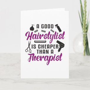 Haar Stylist Barber Schaar Therapie Gift Idee Kaart